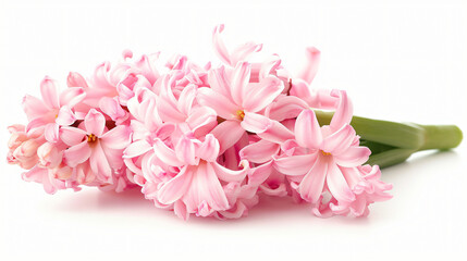 Beautiful pink hyacinth isolated on white