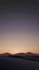 Obraz premium Opal sky casting soft colors over a desert silhouette in the calm of the evening