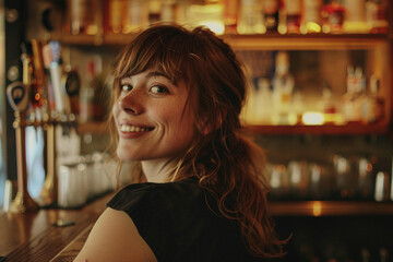 High skilled barman barista person making shaking cocktails coffee drinks in bar Generative AI picture