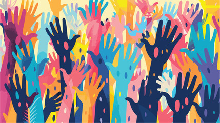 diversity of open hands up design people multiethni