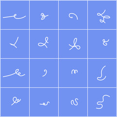 Aesthetic squiggle line vector set design