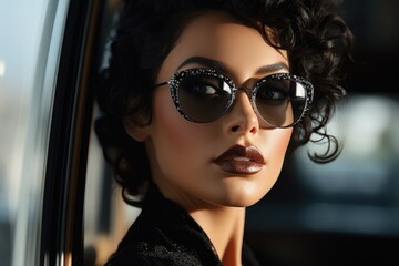 Close up portrait of person wearing glasses