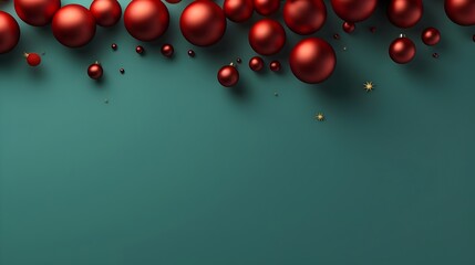 Green and Red Christmas Minimal Background,
Simple Template for Holiday Themes, Hand Edited Generative AI