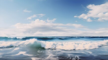Image of a Serene Seascape with Calming Blue Tone,
Tranquil Background for Soothing Themes, Hand Edited Generative AI
