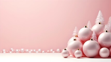 Pastel Tones Christmas Minimal Background,
Simple Template for Holiday Themes, Hand Edited Generative AI