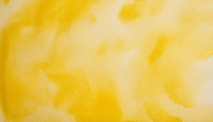great yellow watercolor background - watercolor paints on a rough texture paper - obrazy, fototapety, plakaty