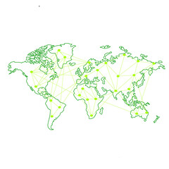 "Unleash the power of global connectivity with our transparent PNG illustration of interconnecting green dots on a green world map. Explore the world digitally! 🌐 #illustration #digitalart"
