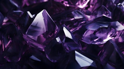 Minimal Background with Crystal Texture,
Purple and Black Tones for Elegant Design, Hand Edited Generative AI