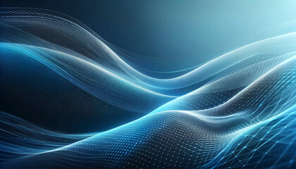 Futuristic Blue and White Mesh Gradient Design