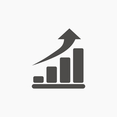 chart, diagram, business, graph, growth icon vector symbol illustration for mobile concept and web design