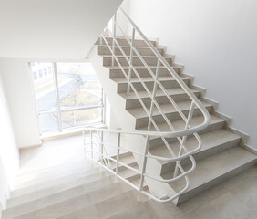 Staircase in modern house, staircase in modern building