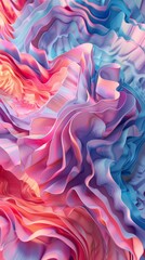 Luminous pink and blue wavy pattern abstract wallpaper. Background.