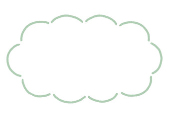 手書き　シンプル　雲形　ふきだし　素材