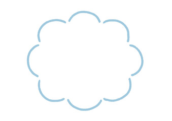 手書き　シンプル　雲形　ふきだし　素材