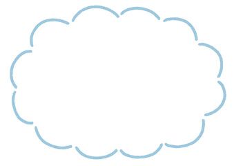 手書き　シンプル　雲形　ふきだし　素材