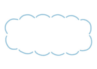 手書き　シンプル　雲形　ふきだし　素材