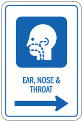Ear, nose and throat ENT clinic sign