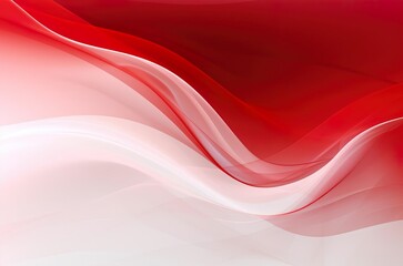 Abstract red and white wave background. Generative AI