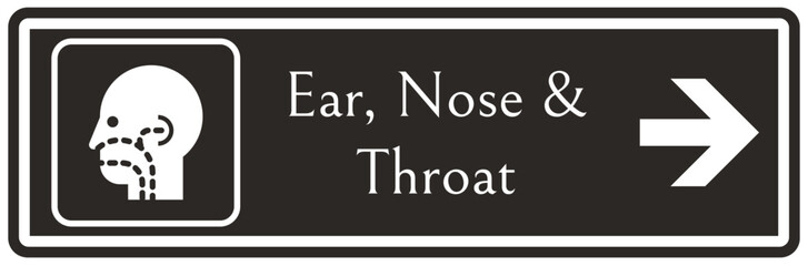 Ear, nose and throat ENT clinic sign