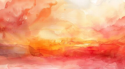 Softly blended watercolor abstract in a sunset palette, smooth transitions creating a warm, comforting background with a soothing vibe