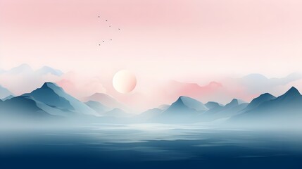 Simple Background for Isolation Concept,
Minimality with a Soft Background, Hand Edited Generative A