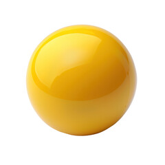 floated round yellow ball isolate on transparency background PNG