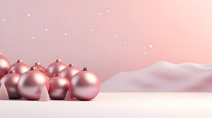 Pastel Tones Christmas Minimal Background,
Simple Template for Holiday Themes, Hand Edited Generative AI