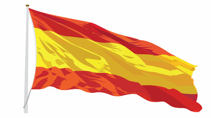 Flag of Spain on white background Vectot style vector