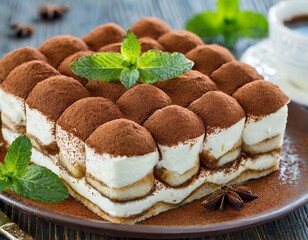 Tiramisu schön angerichtet 