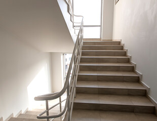Staircase in modern house, staircase in modern building