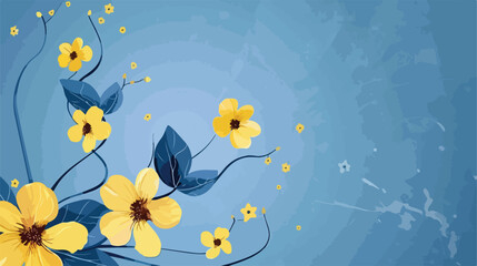 flowers design over blue background vector illustration