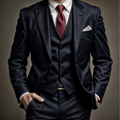 businessman in black suit