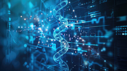Obraz premium Futuristic Medical and Scientific Innovations Background