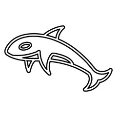 Obraz premium Dolphin Icon Line