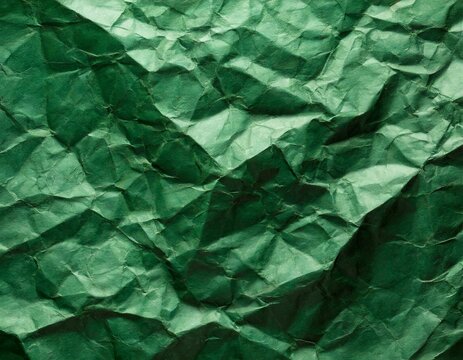 Zerknittertes dunkles gr&uuml;n Papier textur Hintergr&uuml;nde