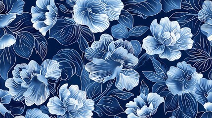 Chinese blue and white porcelain elements illustration poster background