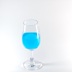 glass of blue wine