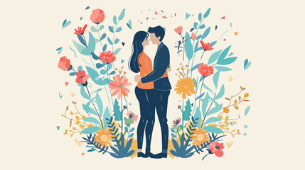 Obraz na płótnie Canvas Couple life design Vectot style vector design illustration