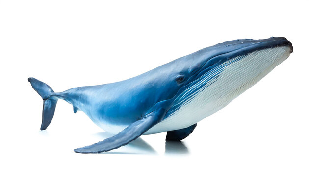 Blauwal isoliert auf wei&szlig;en Hintergrund, Freisteller