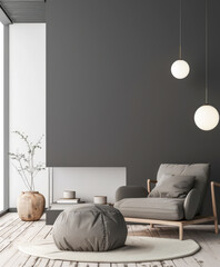 Sophisticated modern interiors with natural wood elements and chic decor.