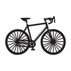 Bicycle silhouettes in different style. Vector