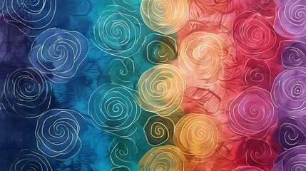 Flowers and plants set illustration poster background