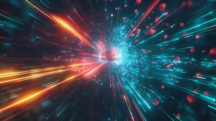 A Powerful Black Hole Devours a Stream of Glowing Gas and Dust