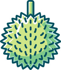 A cartoon durian.