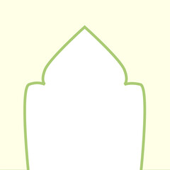 Eid Elegance: Flat Design Template Inspired by Mosque Architecture