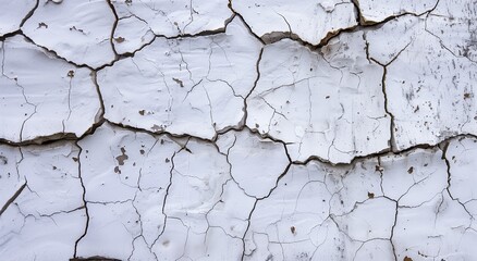 Weathered elegance. Vintage white concrete wall with texture. Aged beauty. Grunge background of cracked. Urban decay with appeal