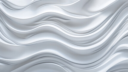 Obraz premium A modern white background with light, wavy patterns. The design features smooth curves and a calming motion, reminiscent of silk or satin, perfect for seamless backdrops, textiles, and illustrations.