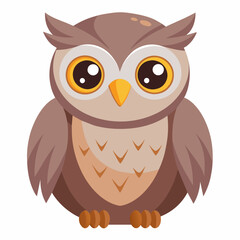 Cartoon Owl Vector Illustration