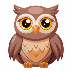 Cartoon Owl Vector Illustration