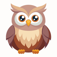 Cartoon Owl Vector Illustration